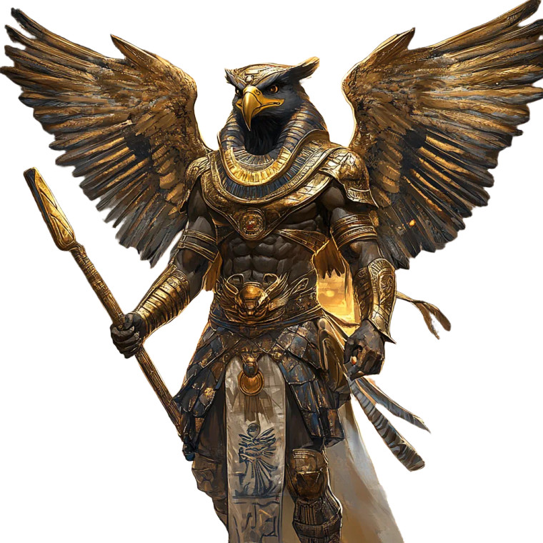 Golden Horus Warrior Vinyl Car Decal Sticker – Waterproof & UV-Resistant 8"