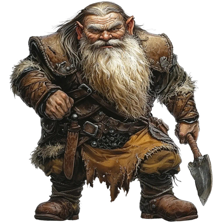 Eccentric Dwarf Warrior Vinyl Car Decal Sticker – Waterproof & UV-Resistant 8"