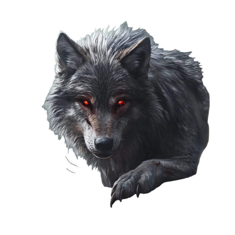 Gray Wolf Fantasy Vinyl Car Decal Sticker – Waterproof & UV-Resistant 8"