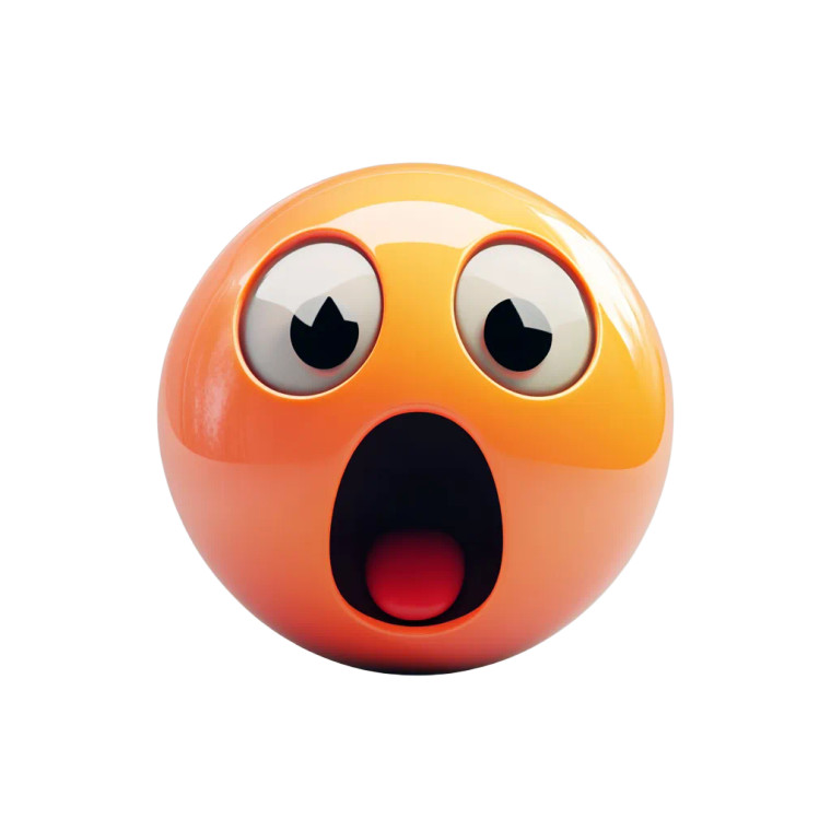 Scared Cute Ball Vinyl Car Decal Sticker – Waterproof & UV-Resistant 8"