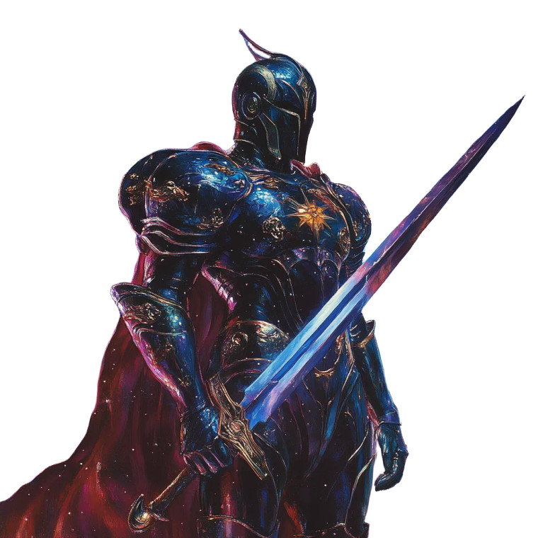 Cosmic Warrior Deity Vinyl Car Decal Sticker – Waterproof & UV-Resistant 8"