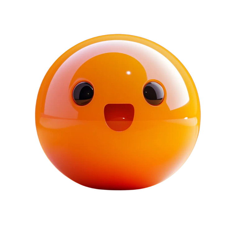 Orange Gradient Character Vinyl Car Decal Sticker – Waterproof & UV-Resistant 8"