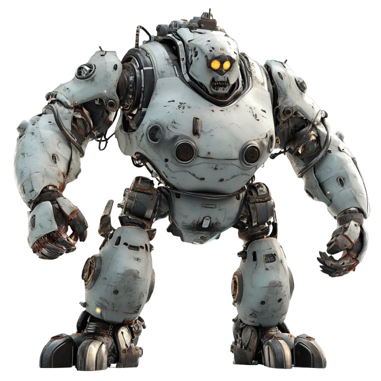 Robo Monster Character Vinyl Car Decal Sticker – Waterproof & UV-Resistant 8"