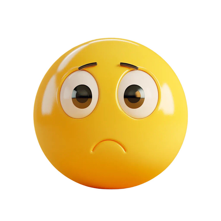 Boring Emoji Face Vinyl Car Decal Sticker – Waterproof & UV-Resistant 8"