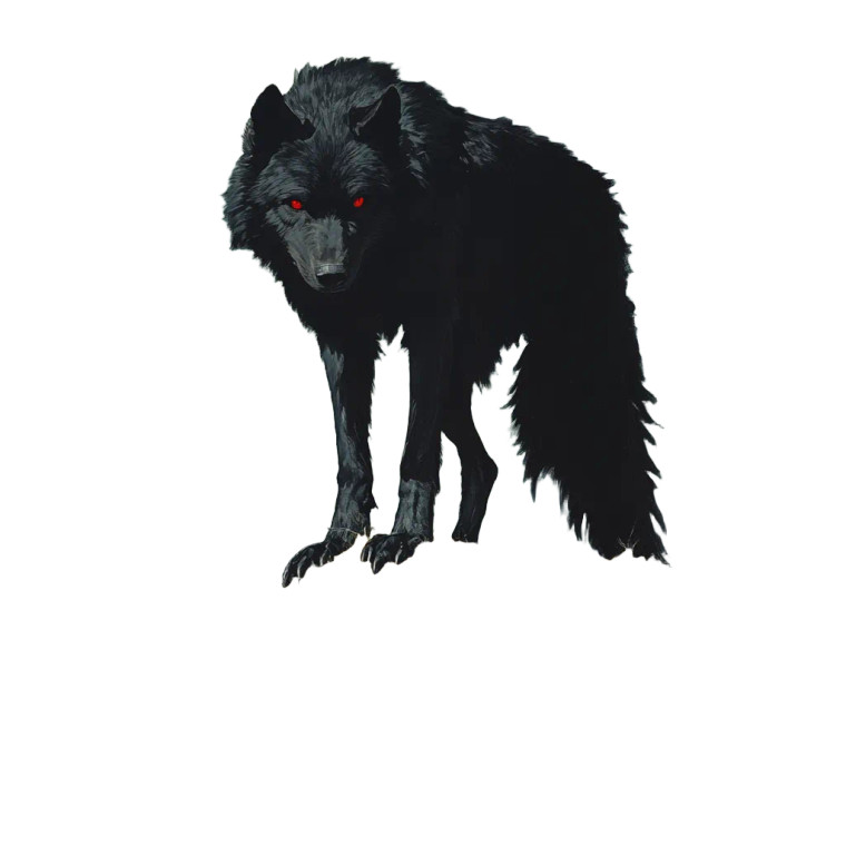 Black Wolf V2 Vinyl Car Decal Sticker – Waterproof & UV-Resistant 8"