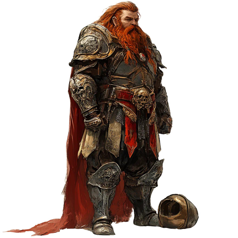 Dwarf Mercenary Commander Vinyl Car Decal Sticker – Waterproof & UV-Resistant 8"