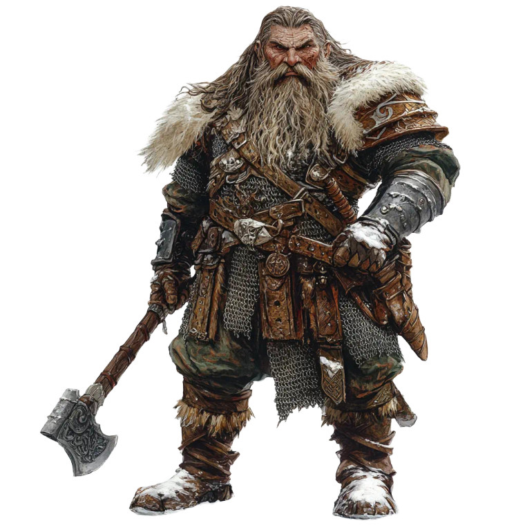 Dwarven Cleric V2 Vinyl Car Decal Sticker – Waterproof & UV-Resistant 8"