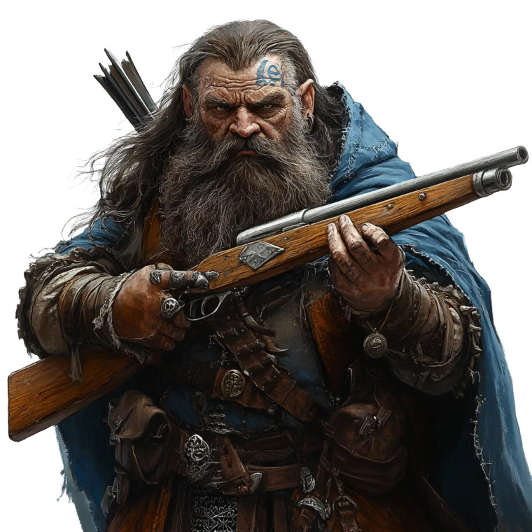 Dwarf Fighter Portrait V2 Vinyl Car Decal Sticker – Waterproof & UV-Resistant 8"