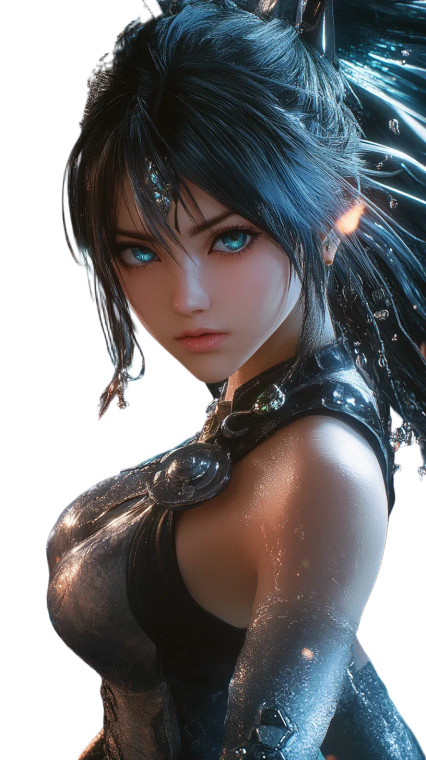 Fantasy Summoner Girl V2 Vinyl Car Decal Sticker – Waterproof & UV-Resistant 8"
