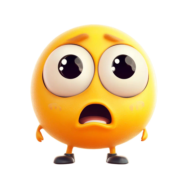 Scared Falling Emoji Vinyl Car Decal Sticker – Waterproof & UV-Resistant 8"