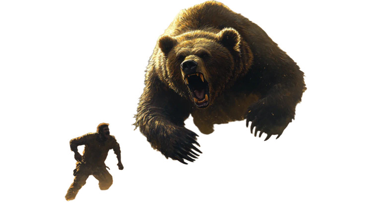 Enraged Bear Charge Vinyl Car Decal Sticker – Waterproof & UV-Resistant 8"