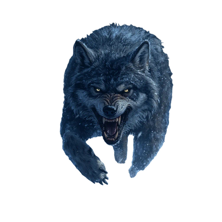Starving Undead Wolf Vinyl Car Decal Sticker – Waterproof & UV-Resistant 8"