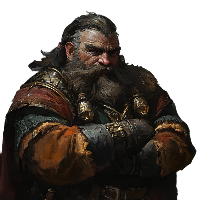 Dwarven Gang Boss Vinyl Car Decal Sticker – Waterproof & UV-Resistant 8"