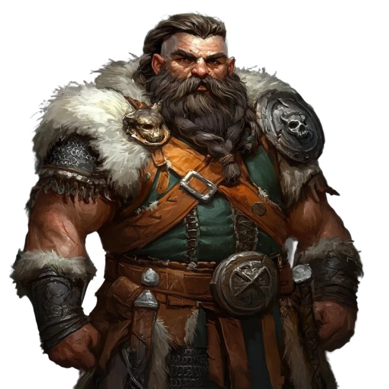 Dwarven Druid Guard Vinyl Car Decal Sticker – Waterproof & UV-Resistant 8"