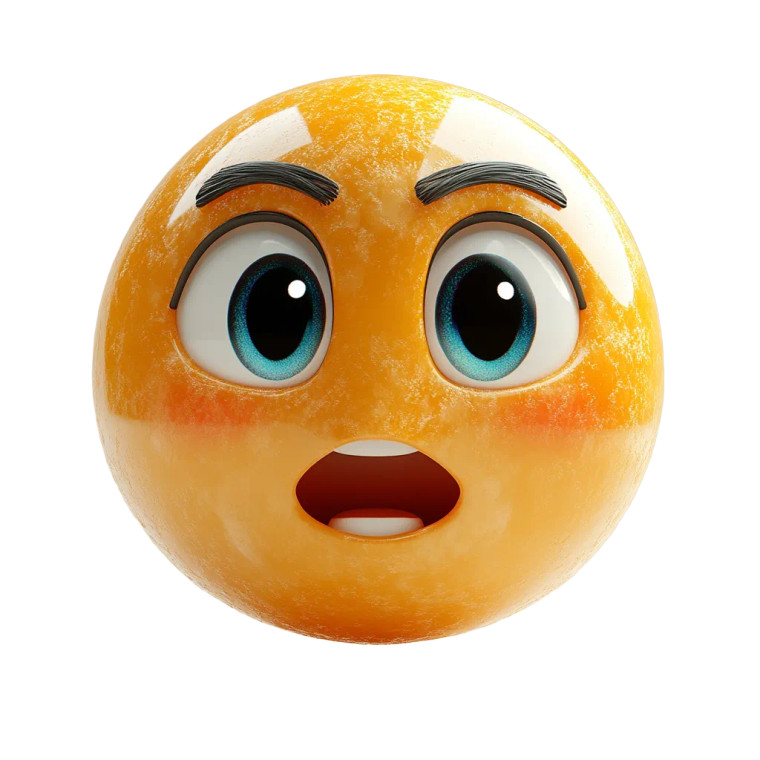 Expressive Emoji Face Vinyl Car Decal Sticker – Waterproof & UV-Resistant 8"