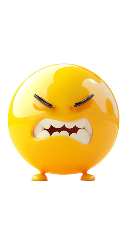Angry Choco Ball Vinyl Car Decal Sticker – Waterproof & UV-Resistant 8"