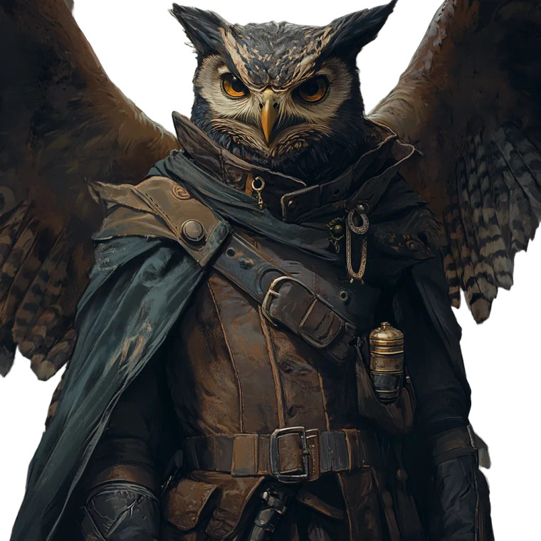 Owl Rogue Adventurer Vinyl Car Decal Sticker – Waterproof & UV-Resistant 8"