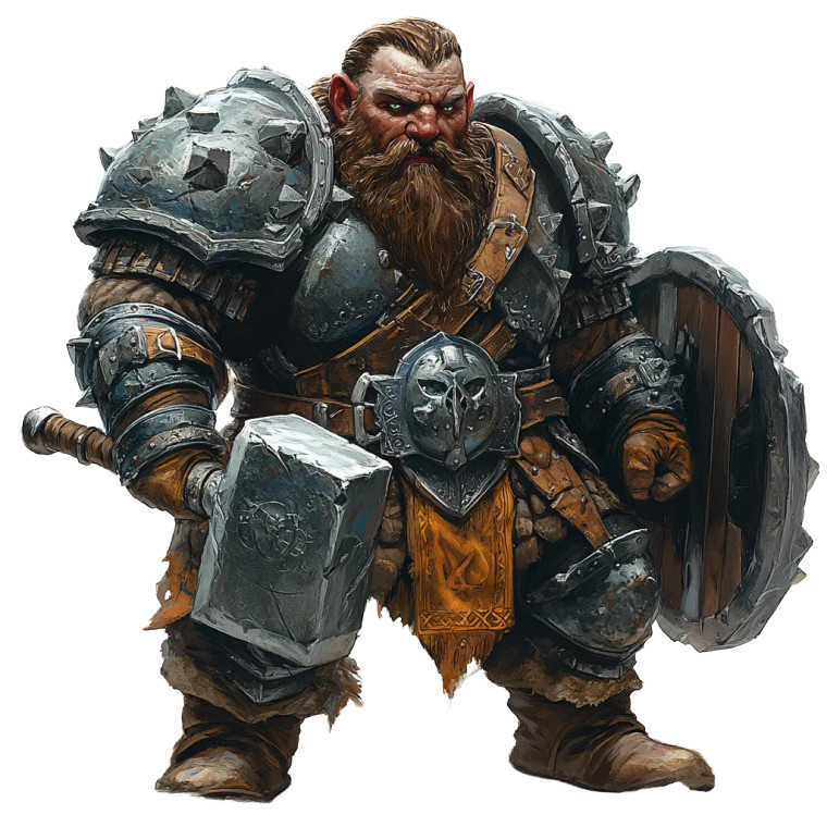 Stout Dwarf Warrior Vinyl Car Decal Sticker – Waterproof & UV-Resistant 8"