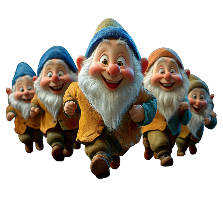 Surreal Seven Dwarfs Vinyl Car Decal Sticker – Waterproof & UV-Resistant 8"