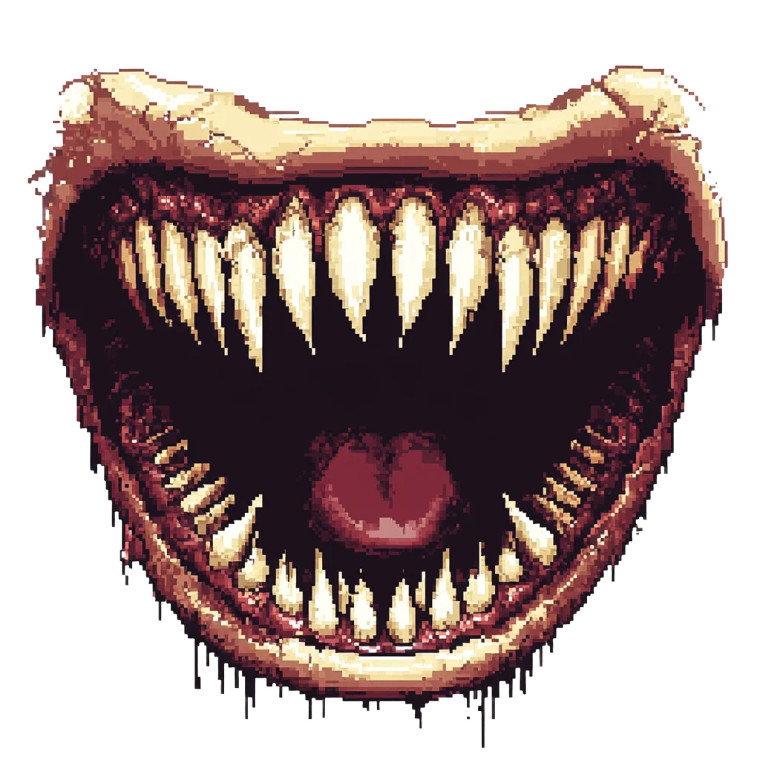 Pixel Art Smile Vinyl Car Decal Sticker – Waterproof & UV-Resistant 8"