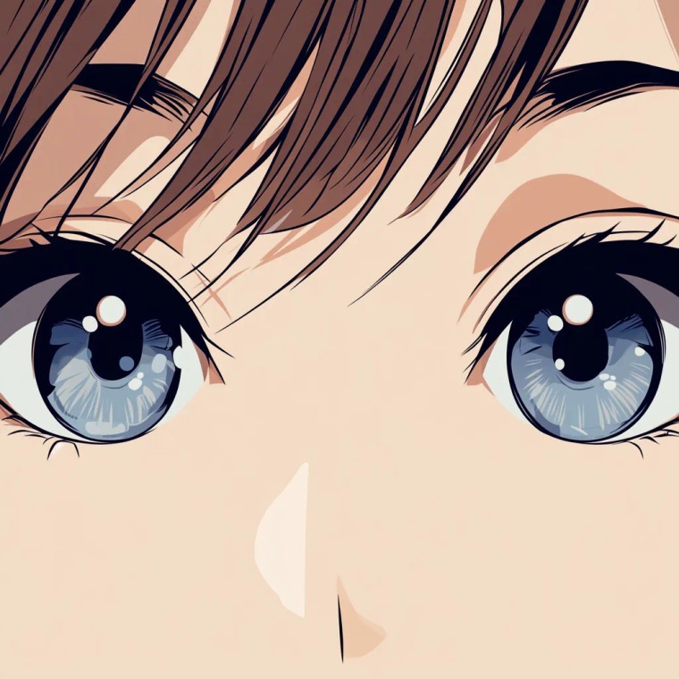 Anime Girl Eyes Vinyl Car Decal Sticker – Waterproof & UV-Resistant 8"