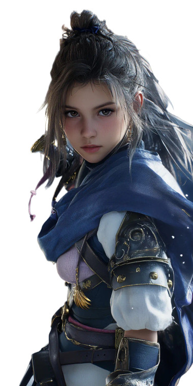 Fantasy Combat Girl Vinyl Car Decal Sticker – Waterproof & UV-Resistant 8"