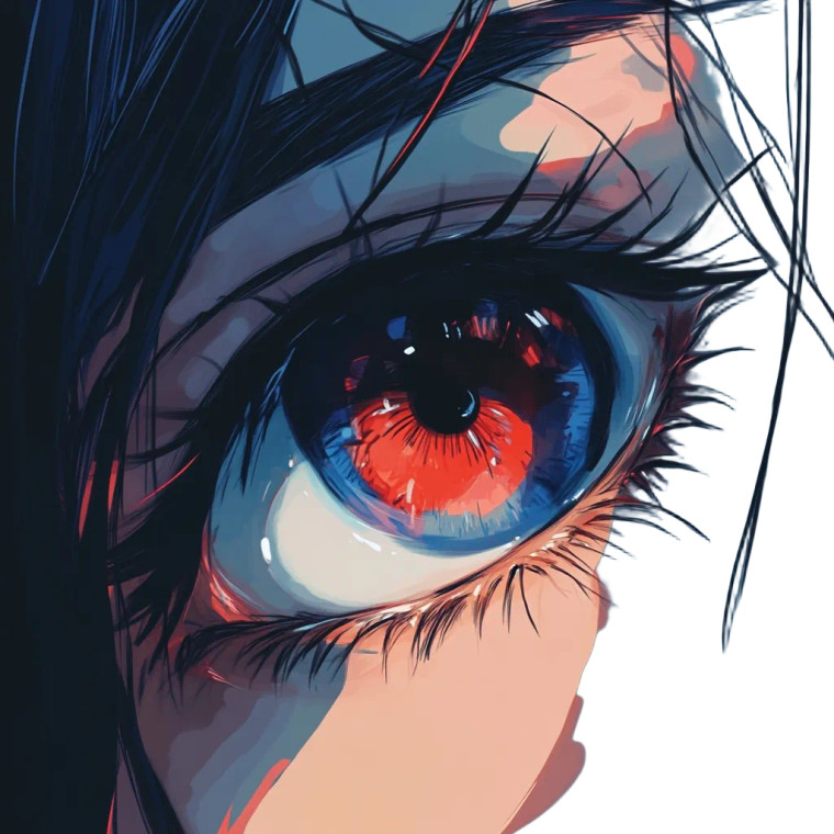 Anime Eyes V2 Vinyl Car Decal Sticker – Waterproof & UV-Resistant 8"