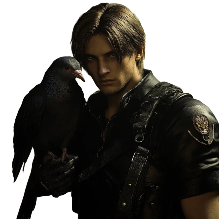 Leon Kennedy Pigeon Vinyl Car Decal Sticker – Waterproof & UV-Resistant 8"