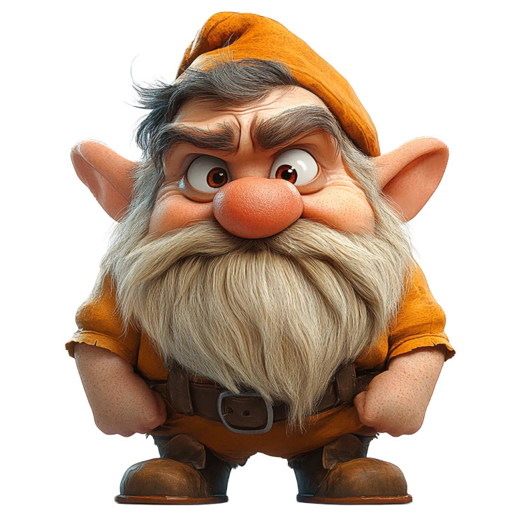 Cartoon Dwarf Caricature Vinyl Car Decal Sticker – Waterproof & UV-Resistant 8"