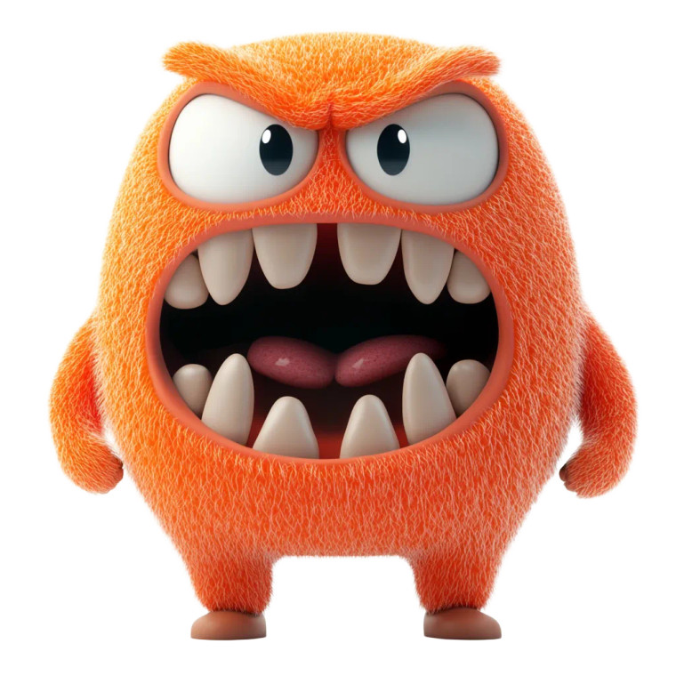 Angry Among Us Vinyl Car Decal Sticker – Waterproof & UV-Resistant 8"