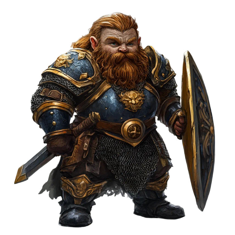 Happy Dwarf Paladin Vinyl Car Decal Sticker – Waterproof & UV-Resistant 8"