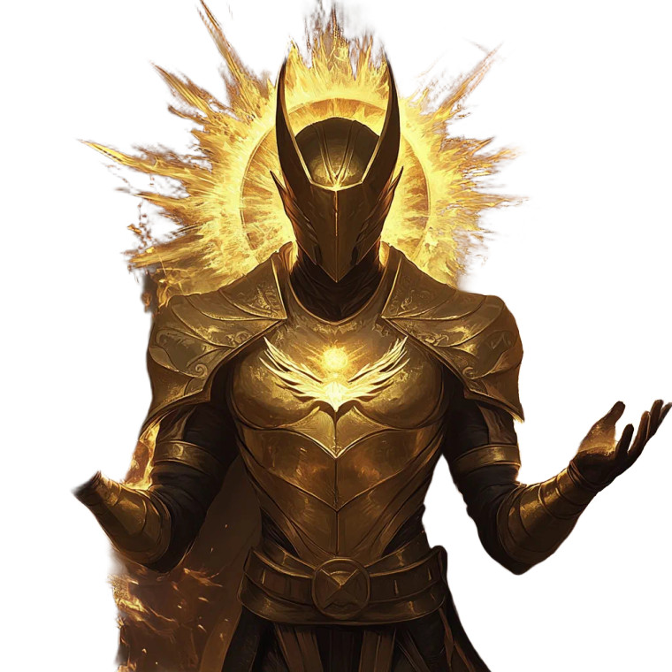 Radiant Knight Luxor Vinyl Car Decal Sticker – Waterproof & UV-Resistant 8"