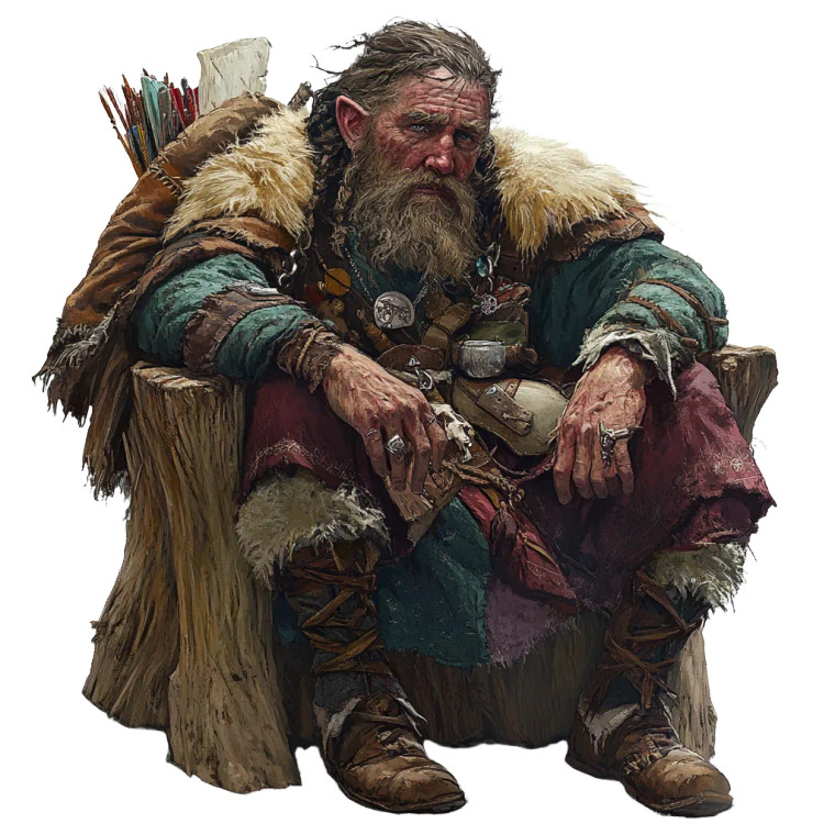 Firbolg Innkeeper Vinyl Car Decal Sticker – Waterproof & UV-Resistant 8"