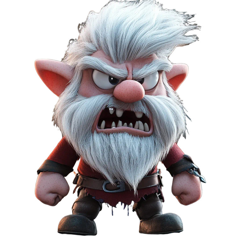 Raging Gnome Barbarian Vinyl Car Decal Sticker – Waterproof & UV-Resistant 8"
