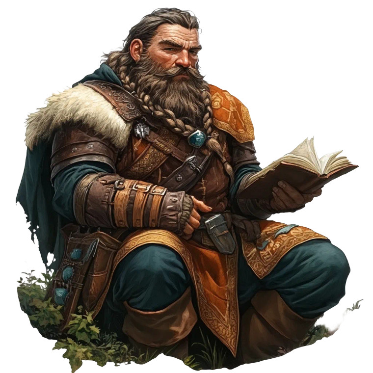 Dwarf Male Commoner Vinyl Car Decal Sticker – Waterproof & UV-Resistant 8"