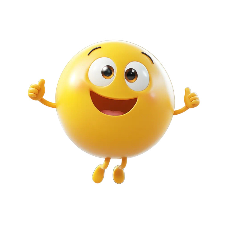 6E Happy Emoji Vinyl Car Decal Sticker – Waterproof & UV-Resistant 8"