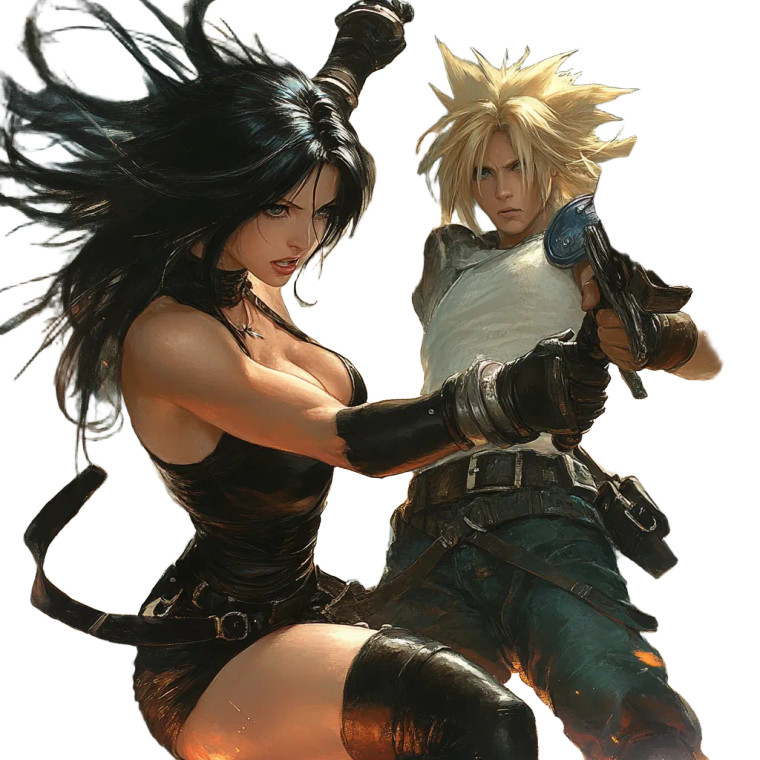 Tifa Kicks Cloud Vinyl Car Decal Sticker – Waterproof & UV-Resistant 8"