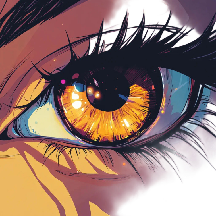 Peanut Iris Eye Vinyl Car Decal Sticker – Waterproof & UV-Resistant 8"