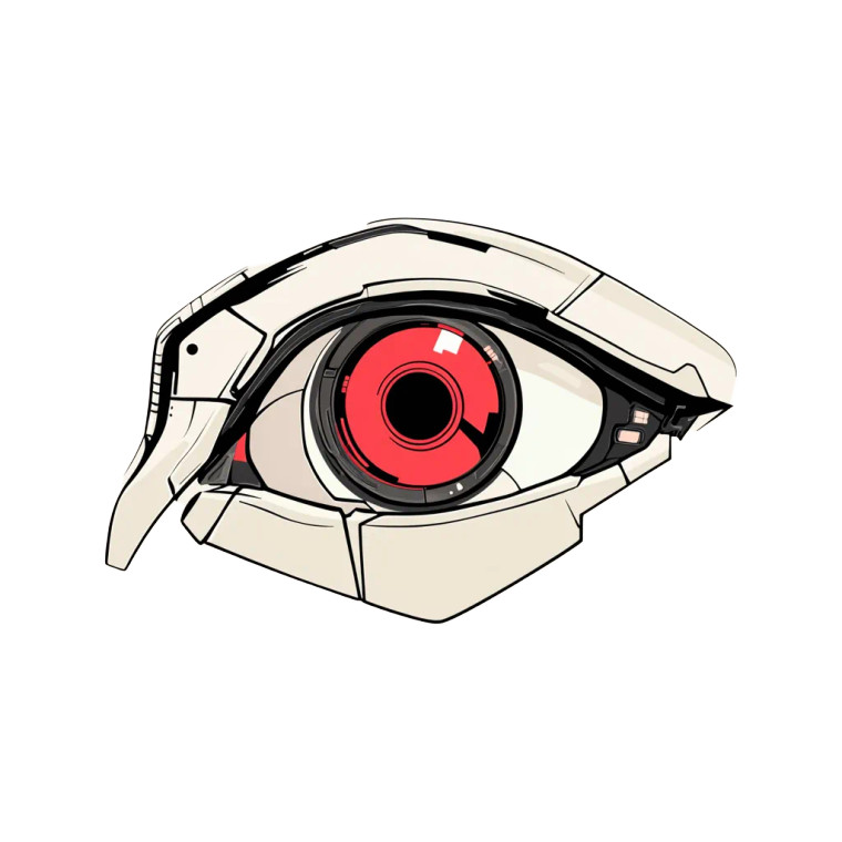 Cybernetic Eye Vinyl Car Decal Sticker – Waterproof & UV-Resistant 8"