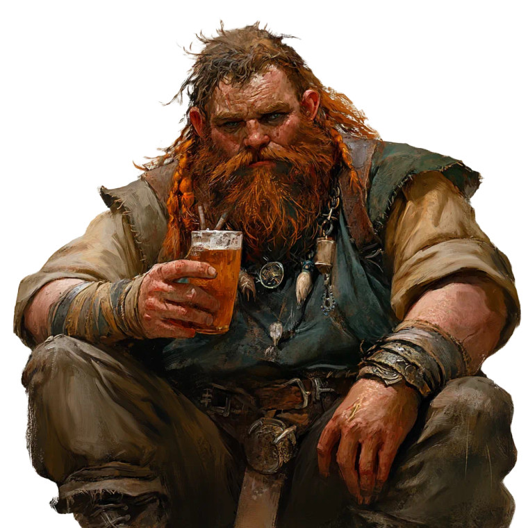 Fantasy Dwarf V8 Vinyl Car Decal Sticker – Waterproof & UV-Resistant 8"