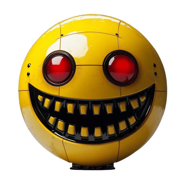 Evil Robot Emoji Vinyl Car Decal Sticker – Waterproof & UV-Resistant 8"