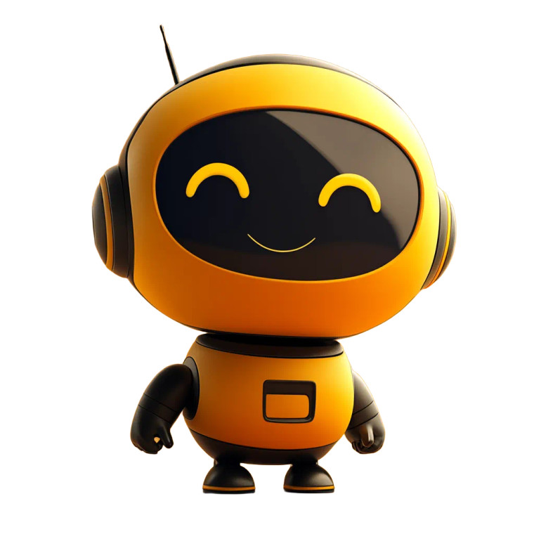 Smiley Robot Mascot Vinyl Car Decal Sticker – Waterproof & UV-Resistant 8"