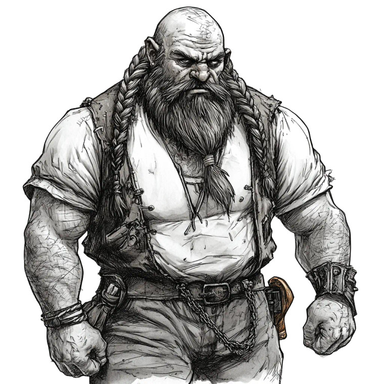 Dwarf Prospector Sketch Vinyl Car Decal Sticker – Waterproof & UV-Resistant 8"