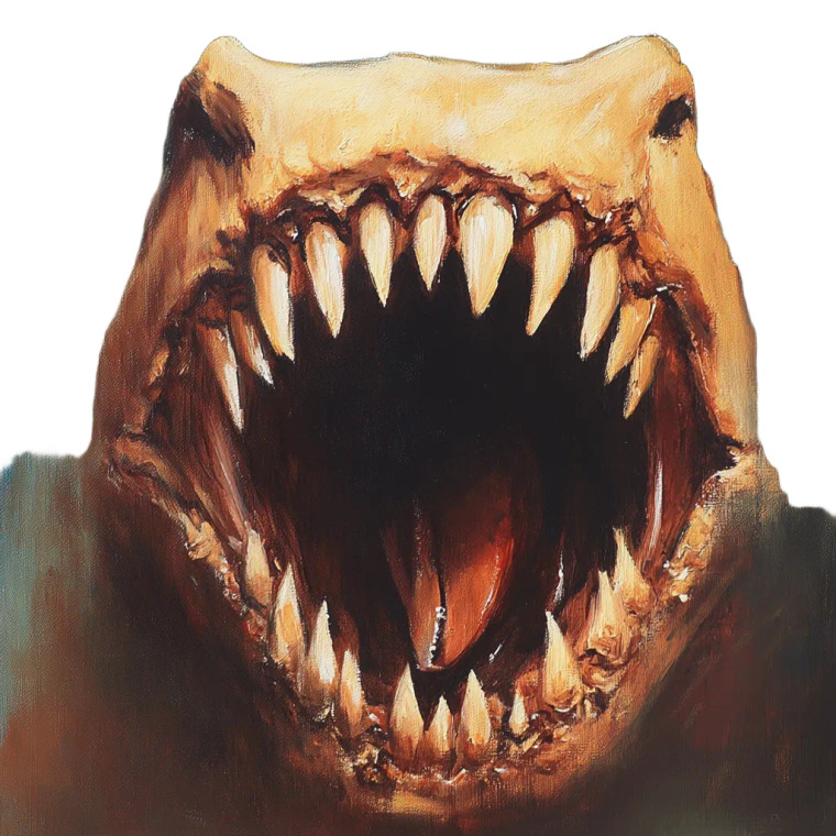 Fanged Mouth Vinyl Car Decal Sticker – Waterproof & UV-Resistant 8"