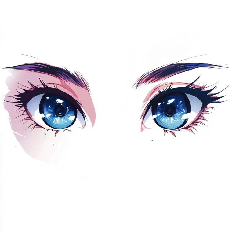 Anime Eyes V4 Vinyl Car Decal Sticker – Waterproof & UV-Resistant 8"