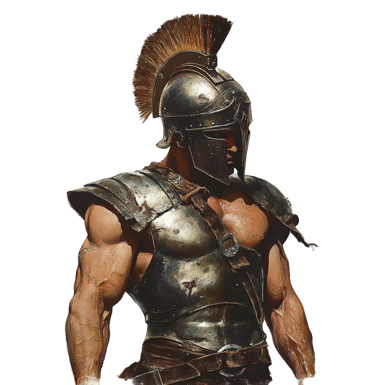 Gladiator Portrait Vinyl Car Decal Sticker – Waterproof & UV-Resistant 8"