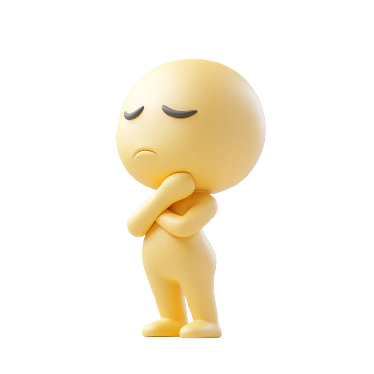 Thinking Emoji Icon Vinyl Car Decal Sticker – Waterproof & UV-Resistant 8"