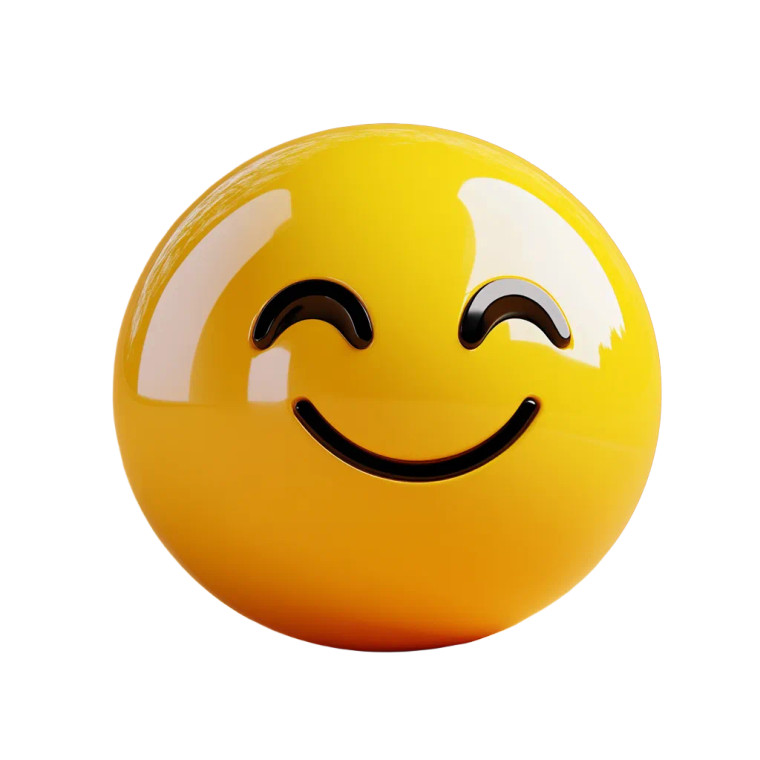 3D Yellow Emoji Vinyl Car Decal Sticker – Waterproof & UV-Resistant 8"