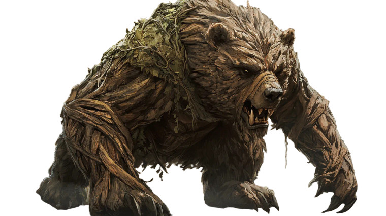 Bark-Clad Dire Bear Vinyl Car Decal Sticker – Waterproof & UV-Resistant 8"