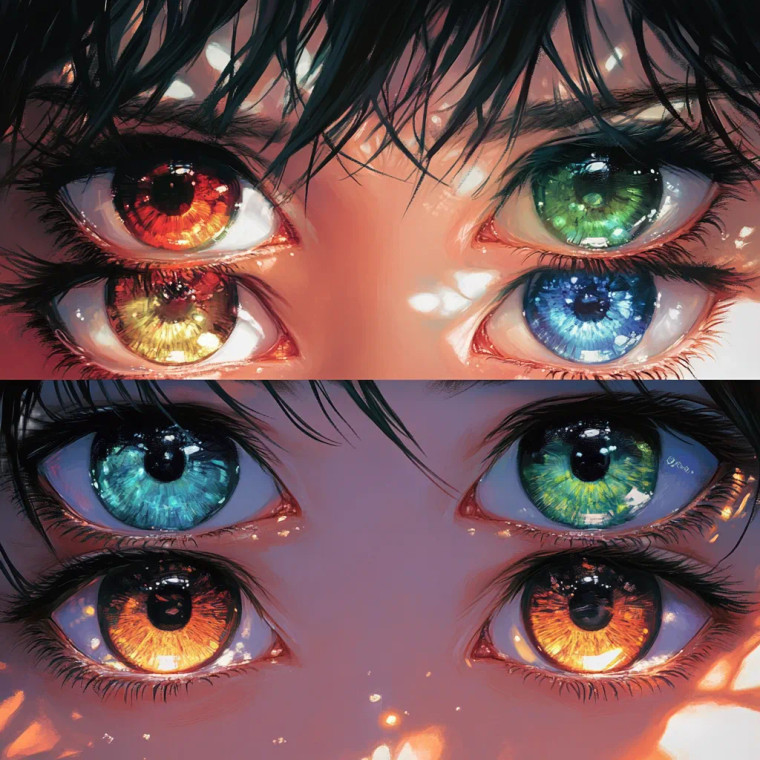 Anime Eyes V3 Vinyl Car Decal Sticker – Waterproof & UV-Resistant 8"